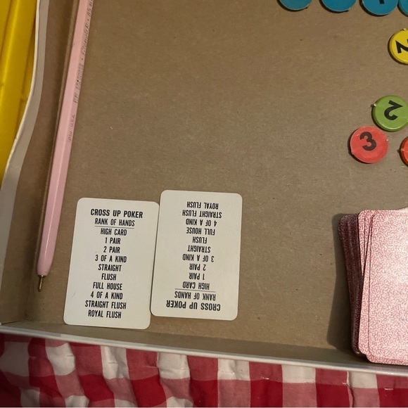 Vintage 1968 Cross Up Poker Game - Milton Bradley # 4945 Made in USA - Picture 5 of 14